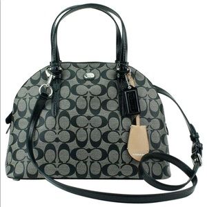 Coach Peyton Signature Cora Dome Satchel NEW black